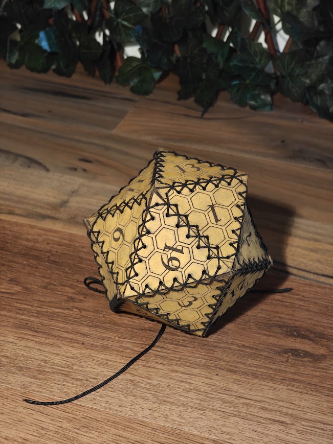 D20 tasje geel honeycomb - Afbeelding 3