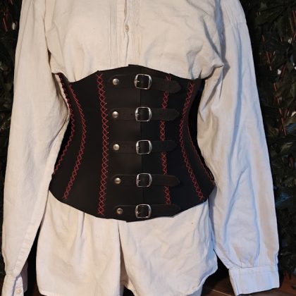 Zwart onderborst corset maat M