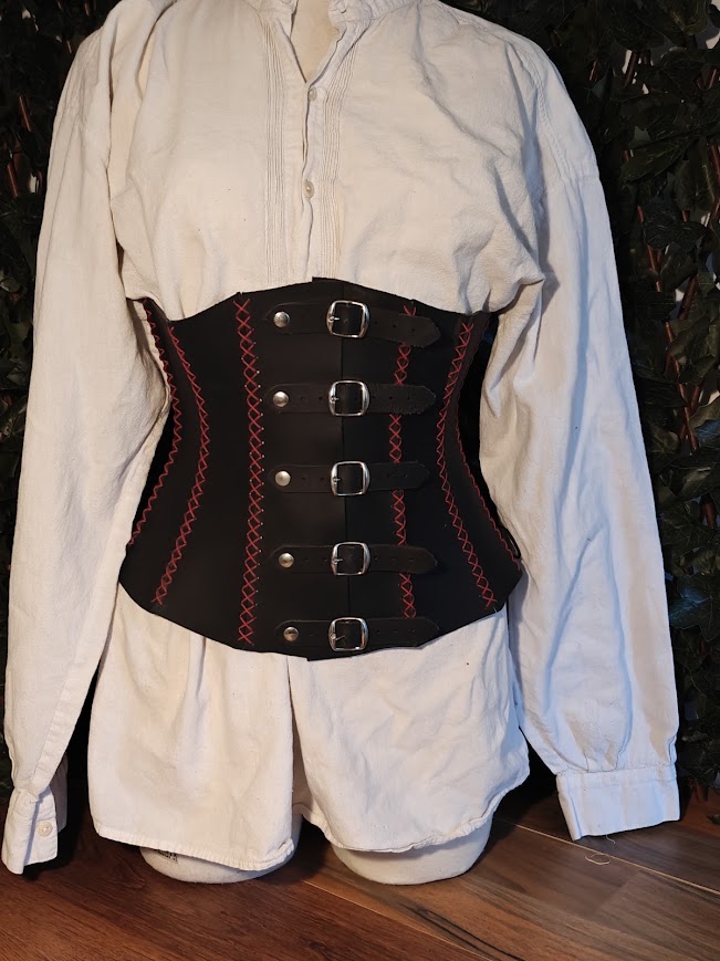 Zwart onderborst corset maat M