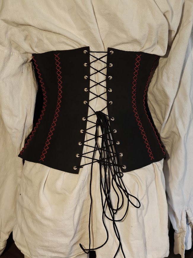 Zwart onderborst corset maat M - Afbeelding 5