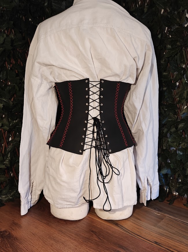 Zwart onderborst corset maat M - Afbeelding 4