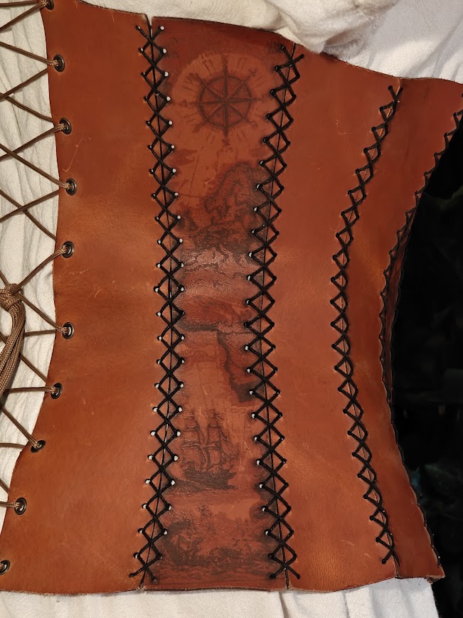 Onderborst korset pirate maat S - Afbeelding 7