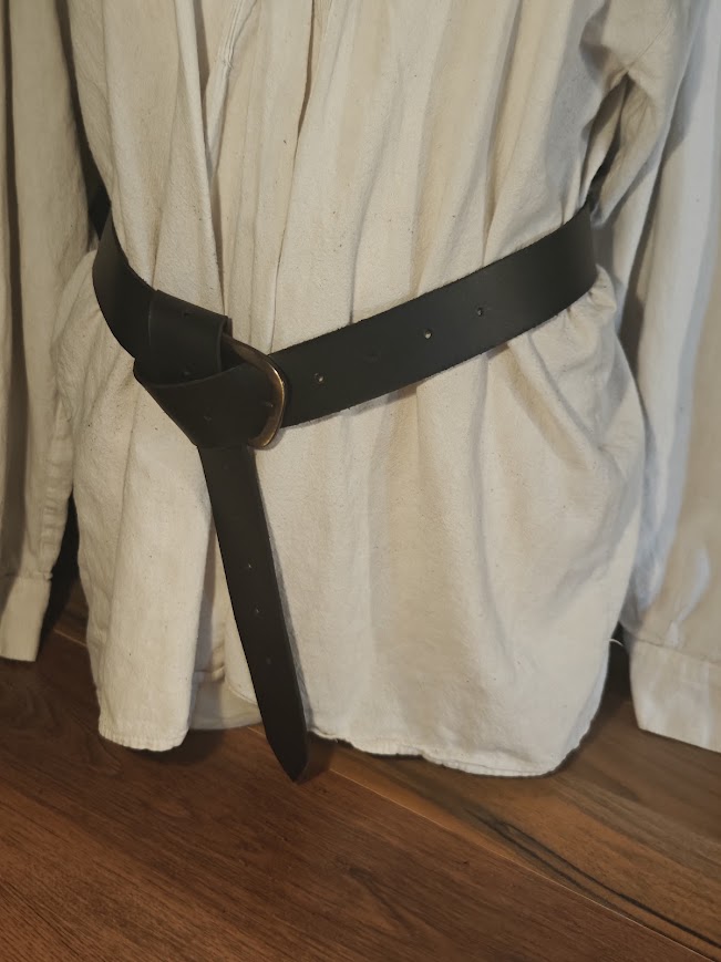 Zwarte leren riem - Afbeelding 3