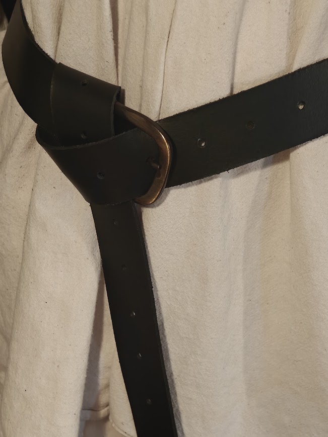 Zwarte leren riem - Afbeelding 4