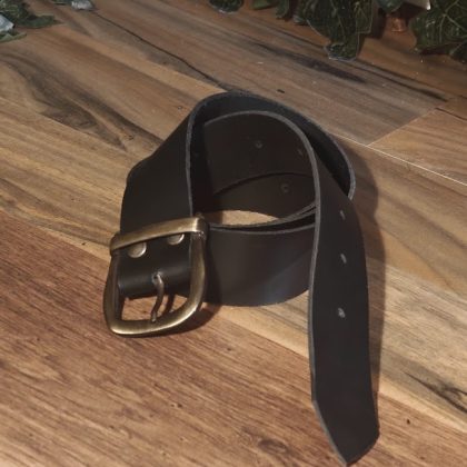Zwarte leren riem