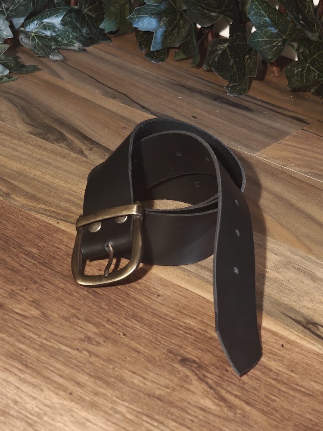 Zwarte leren riem
