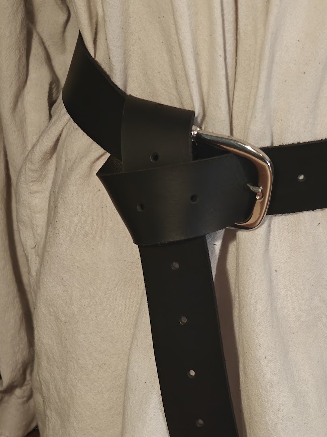 Zwarte leren riem - Afbeelding 8