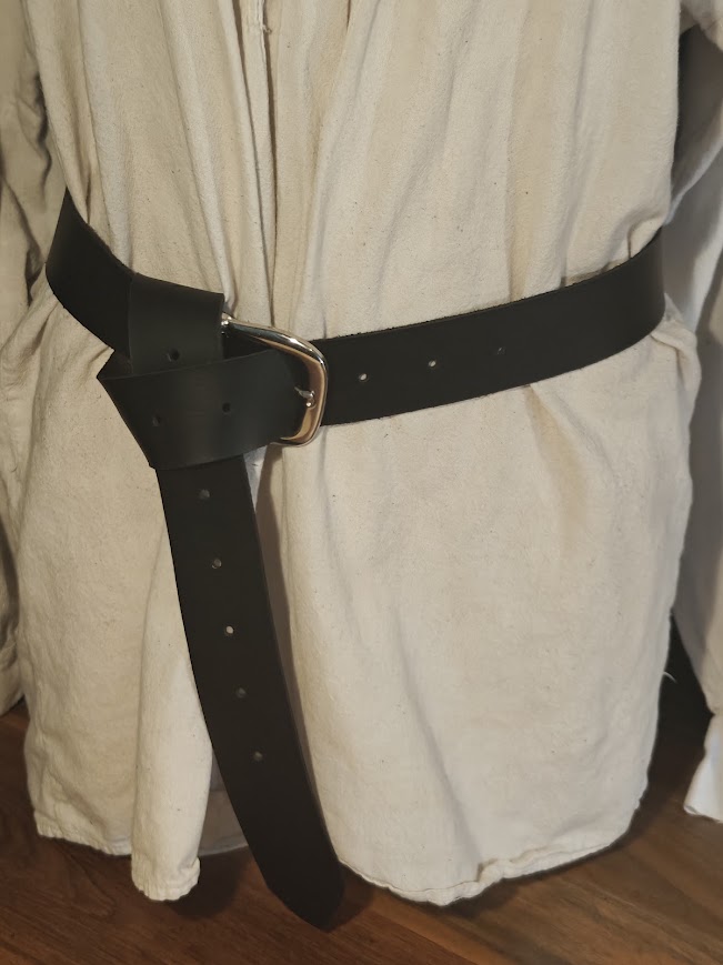 Zwarte leren riem - Afbeelding 7