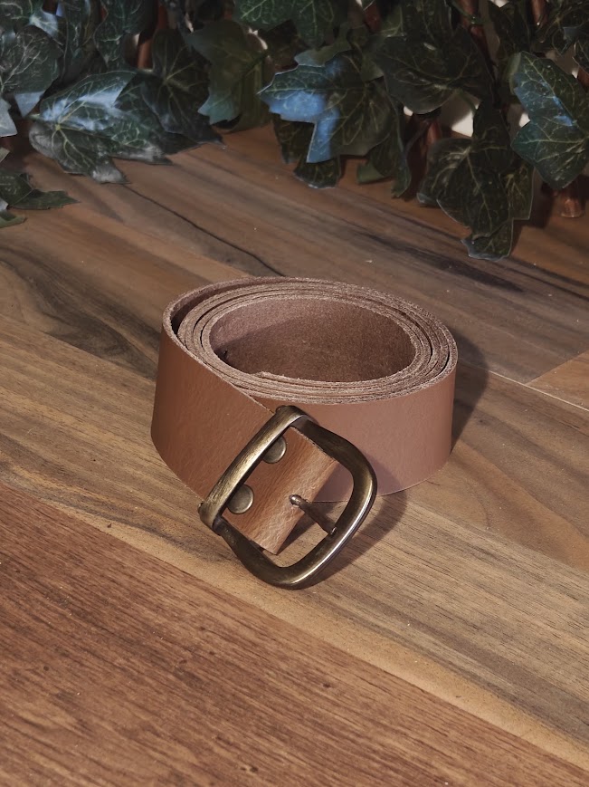 Mid Bruine leren riem
