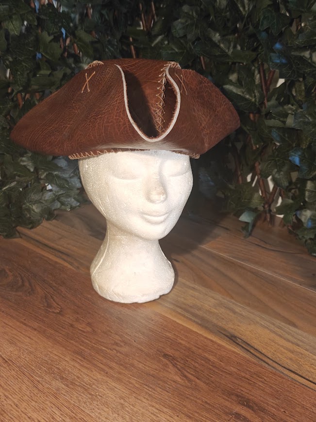 Bruine tricorn piratenhoed maat S - Afbeelding 2