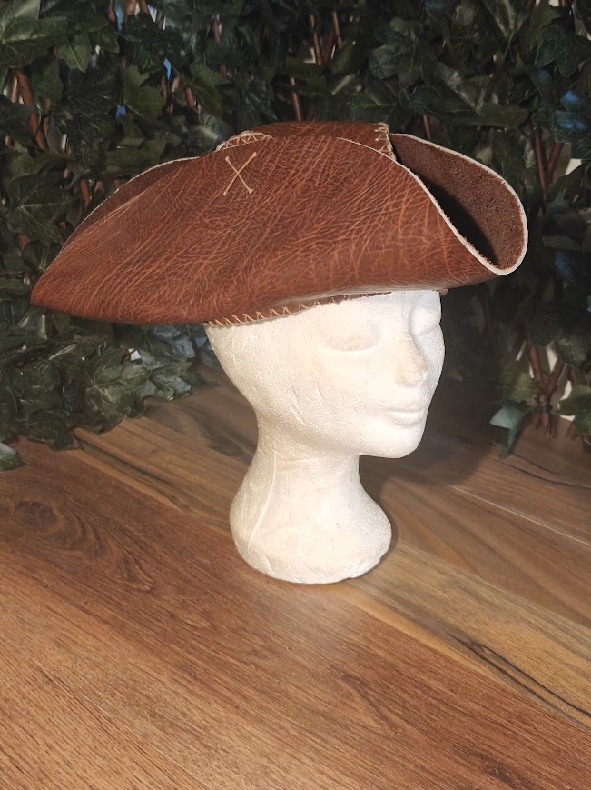 Bruine tricorn piratenhoed maat S - Afbeelding 3